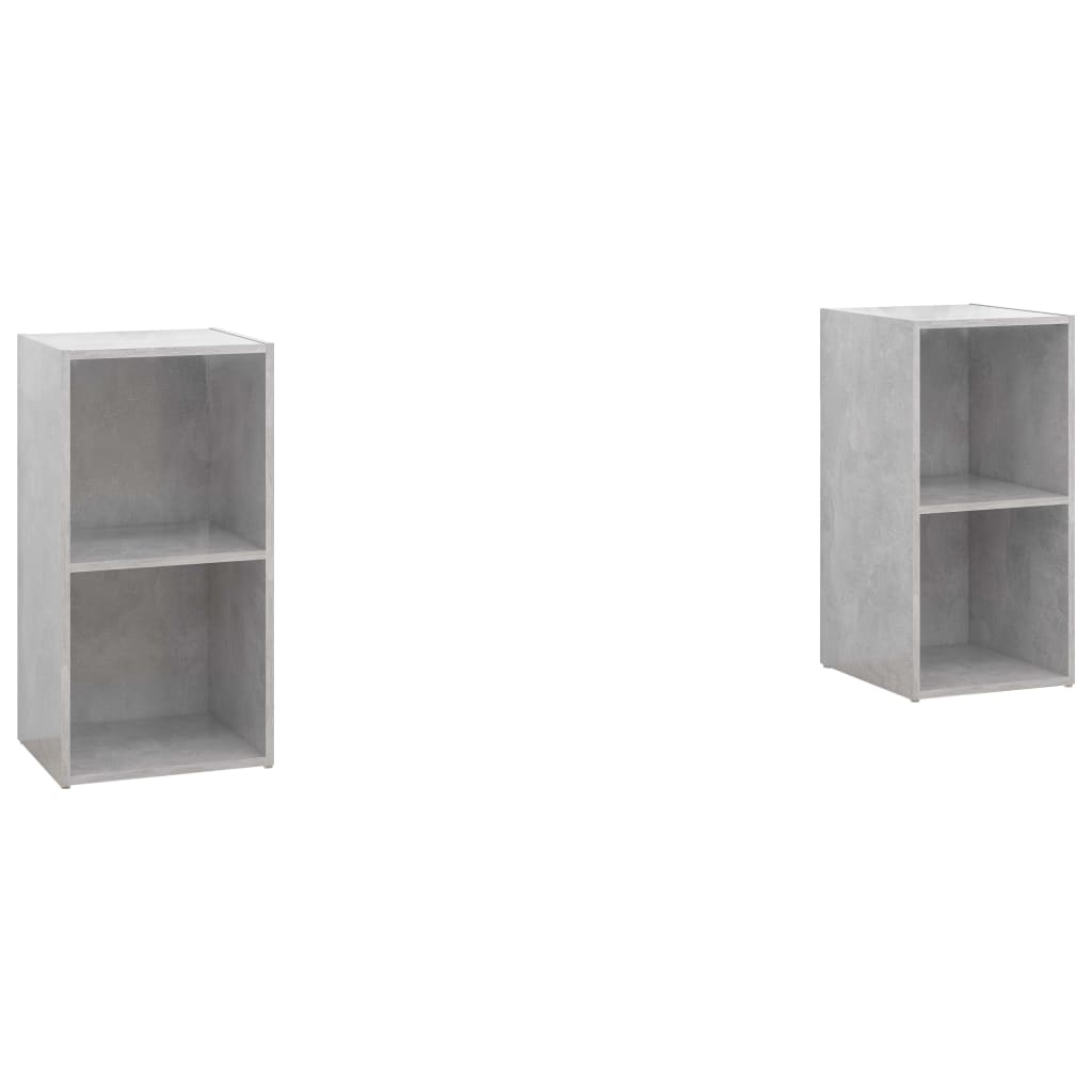 tv-skabe 2 stk. 72x35x36,5 cm konstrueret træ betongrå