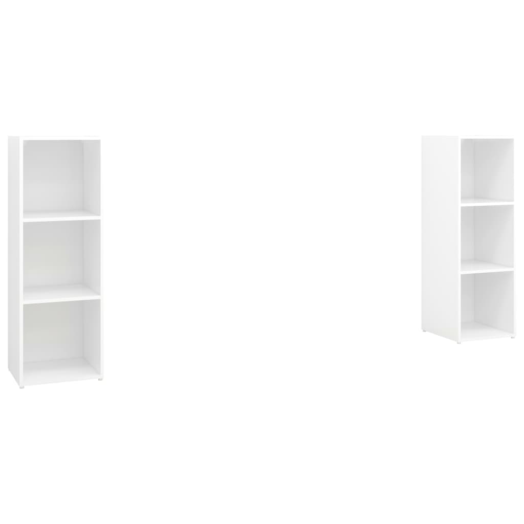 tv-skabe 2 stk. 107x35x37 cm konstrueret træ hvid