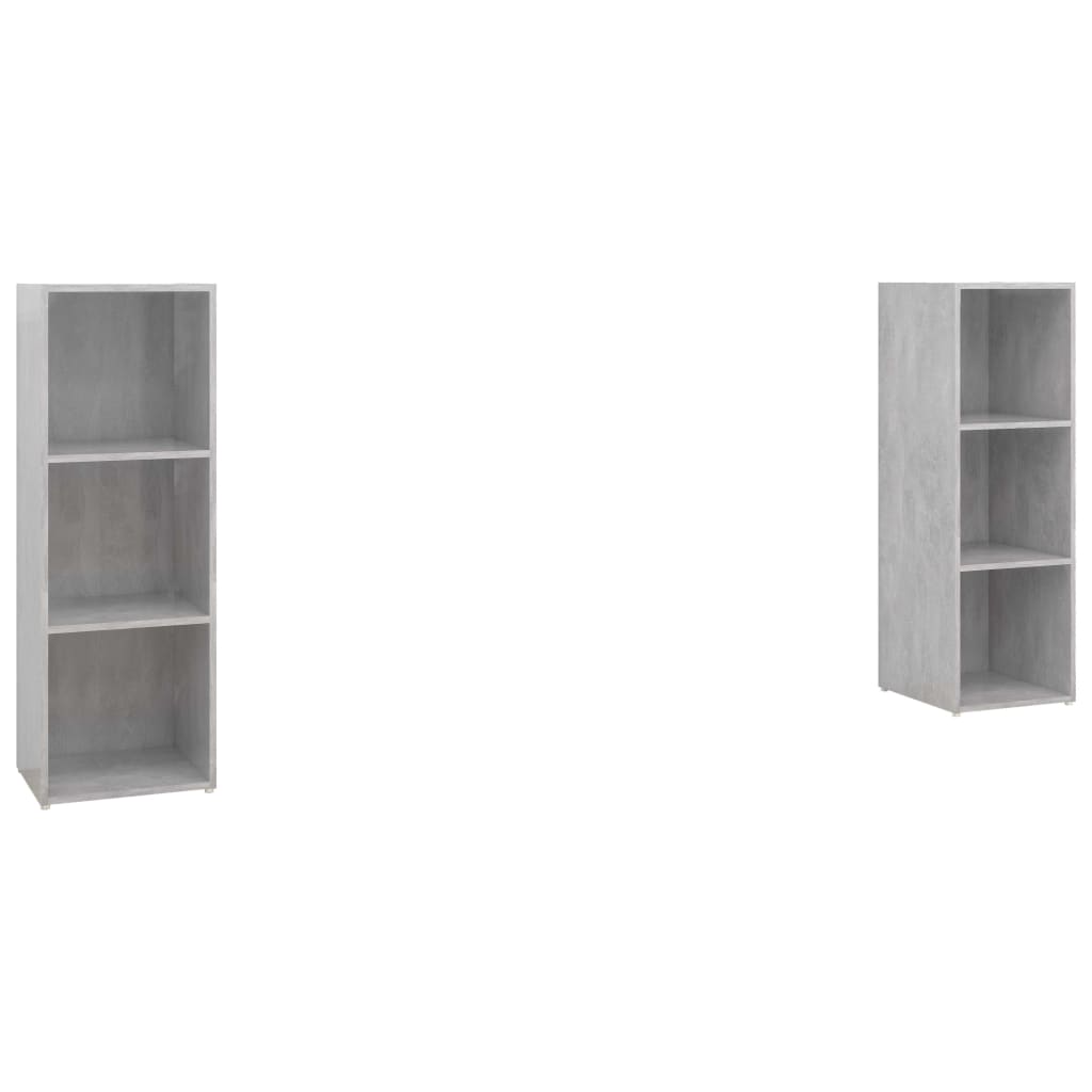 tv-skabe 2 stk. 107x35x37 cm konstrueret træ betongrå