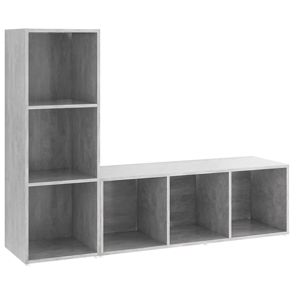 tv-skabe 2 stk. 107x35x37 cm konstrueret træ betongrå