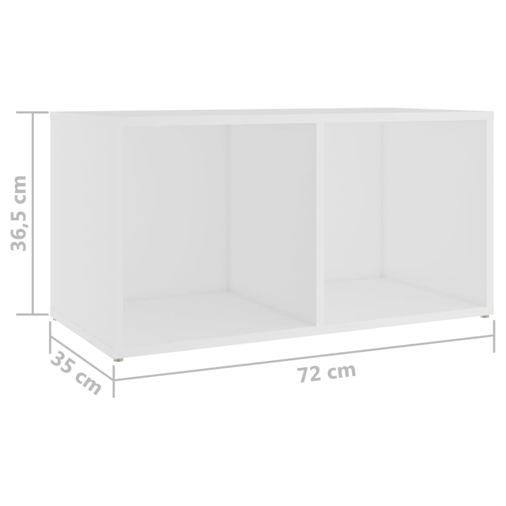 tv-skabe 2 stk. 72x35x36,5 cm konstrueret træ hvid