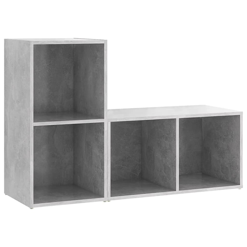 tv-skabe 2 stk. 72x35x36,5 cm konstrueret træ betongrå