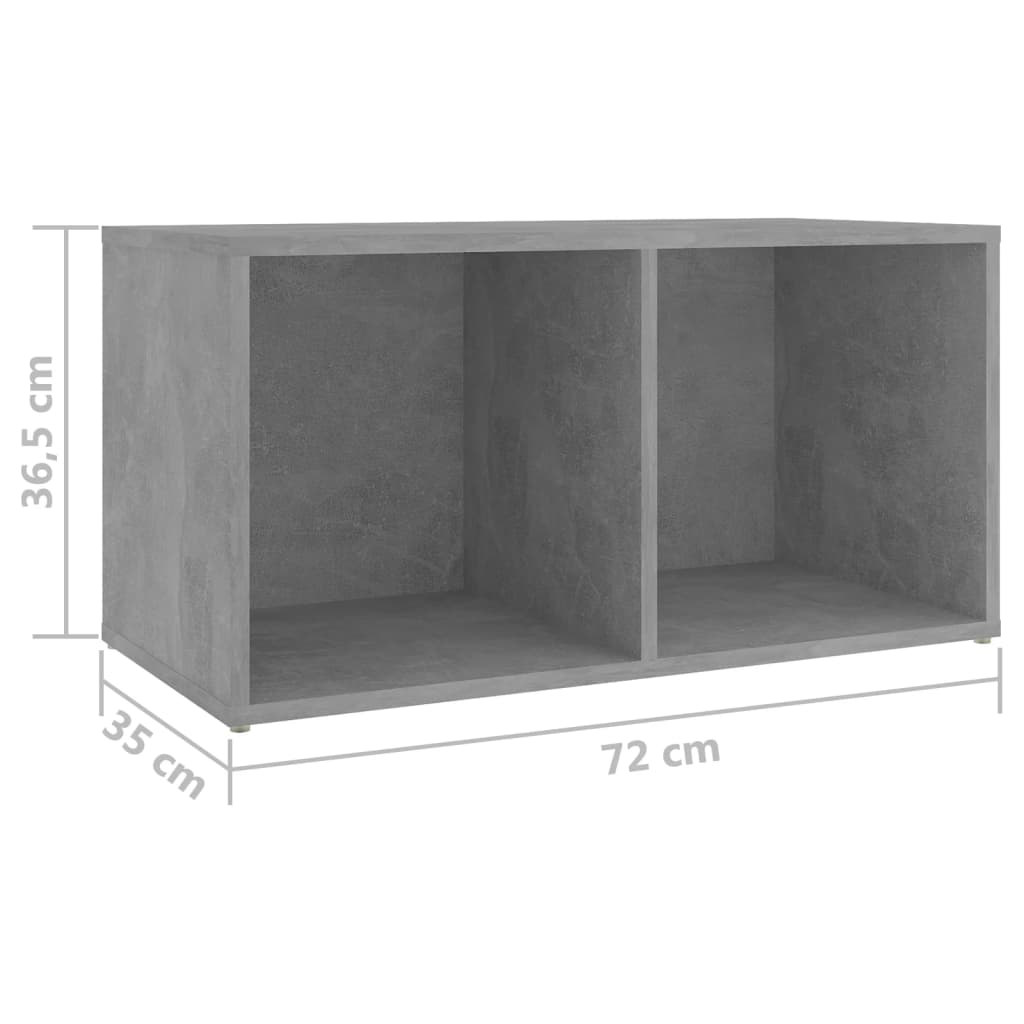 tv-skabe 2 stk. 72x35x36,5 cm konstrueret træ betongrå