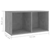 tv-skabe 2 stk. 72x35x36,5 cm konstrueret træ betongrå
