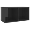 tv-skabe 2 stk. 72x35x36,5 cm konstrueret træ grå højglans