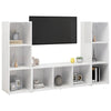 tv-skabe 3 stk. 107x35x37 cm konstrueret træ hvid