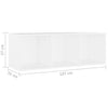 tv-skabe 3 stk. 107x35x37 cm konstrueret træ hvid