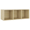 tv-skabe 3 stk. 107x35x37 cm konstrueret træ sonoma-eg