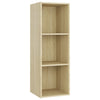 tv-skabe 3 stk. 107x35x37 cm konstrueret træ sonoma-eg