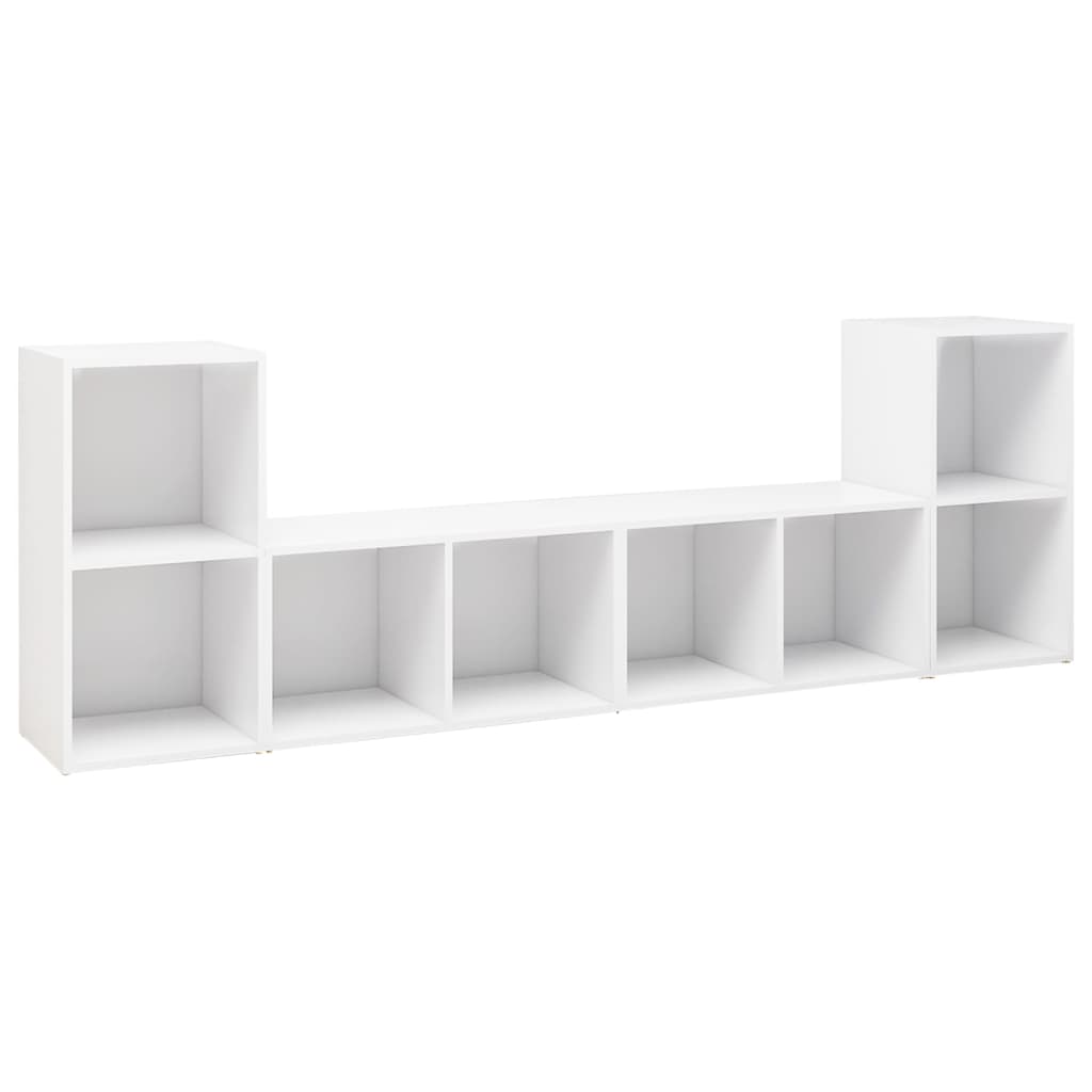 tv-skabe 4 stk. 72x35x36,5 cm konstrueret træ hvid