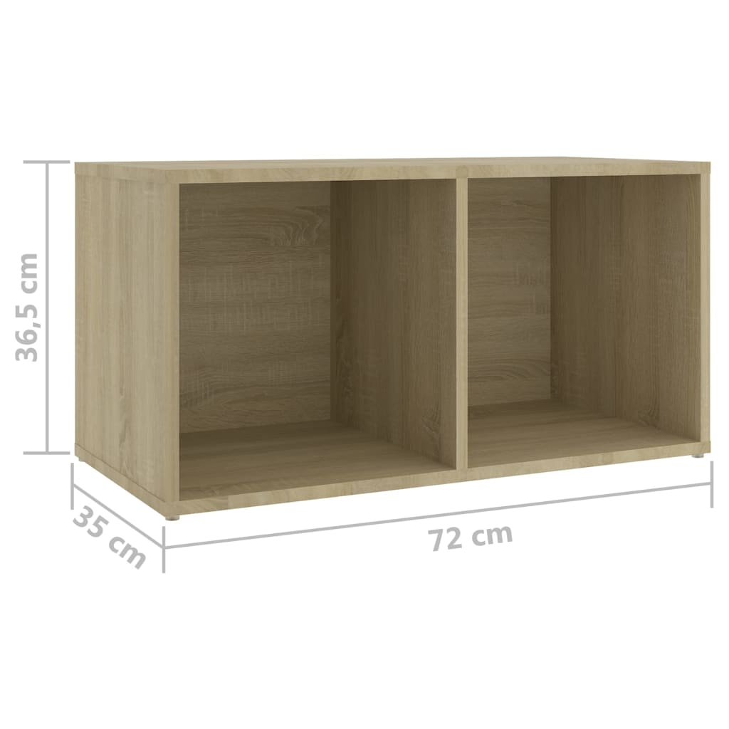 tv-skabe 4 stk. 72x35x36,5 cm konstrueret træ sonoma-eg