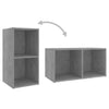 tv-skabe 4 stk. 72x35x36,5 cm konstrueret træ betongrå