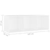 tv-skabe 4 stk. 107x35x37 cm konstrueret træ hvid