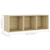 tv-skabe 4 stk. 107x35x37 cm konstrueret træ sonoma-eg
