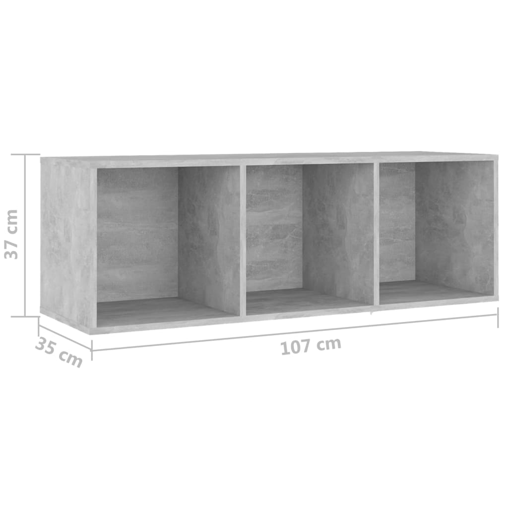 tv-skabe 4 stk. 107x35x37 cm konstrueret træ betongrå