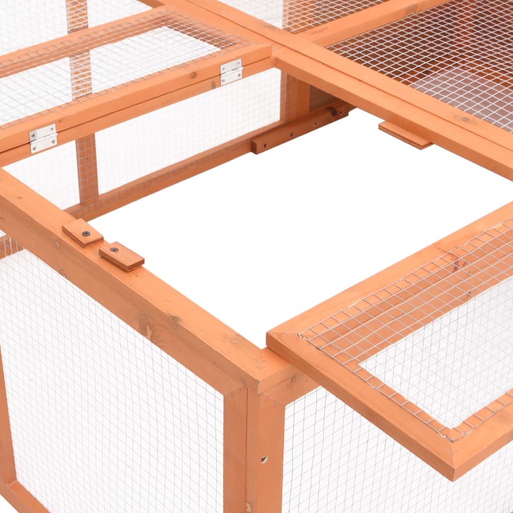 udendørs dyrebur 150x100x50 cm massivt grantræ