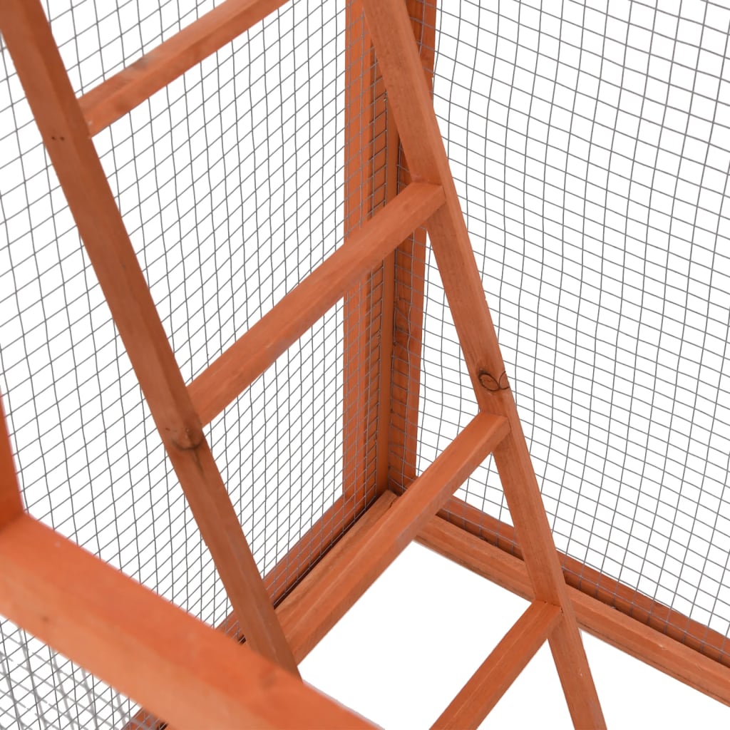 voliere 68x62x166 cm massivt grantræ