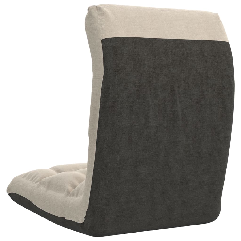 foldbar gulvstol stof cremefarvet