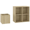 skoskab 105x35,5x70 cm konstrueret træ sonoma-eg