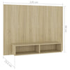væghængt tv-skab 120x23,5x90 cm konstrueret træ sonoma-eg