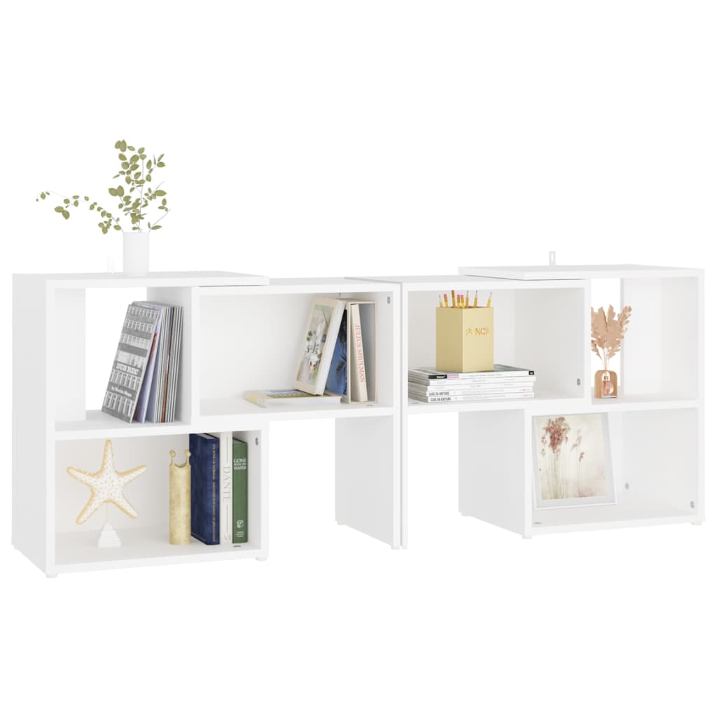 tv-skab 104x30x52 cm konstrueret træ hvid