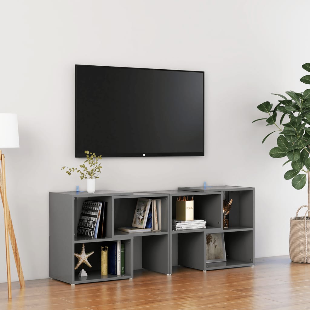 tv-skab 104x30x52 cm konstrueret træ grå