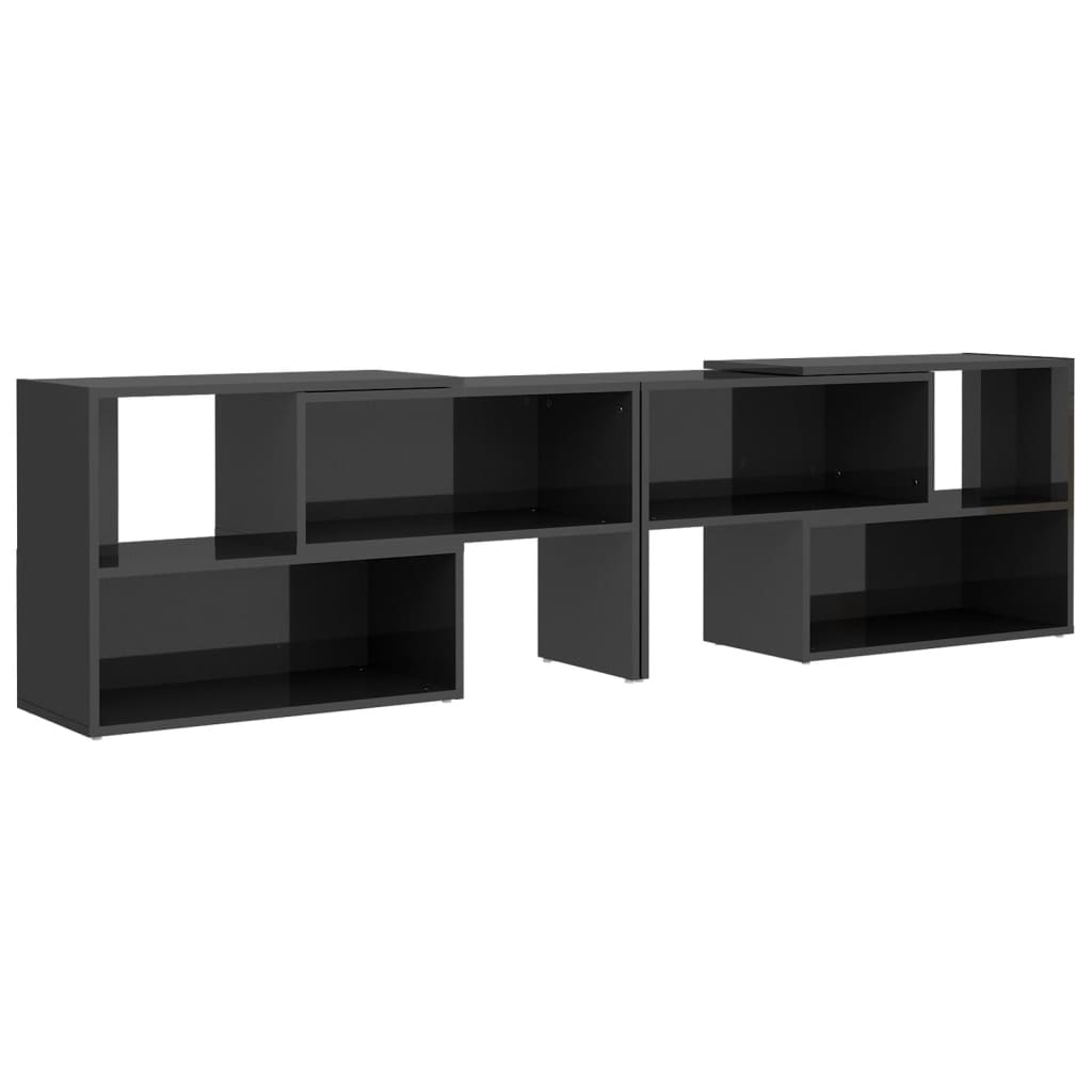 tv-skab 149x30x52 cm konstrueret træ grå højglans