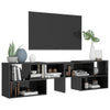 tv-skab 149x30x52 cm konstrueret træ grå højglans