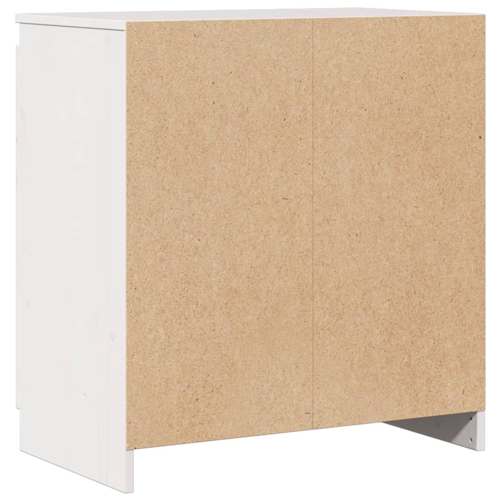 skab 60x36x65 cm massivt fyrretræ hvid