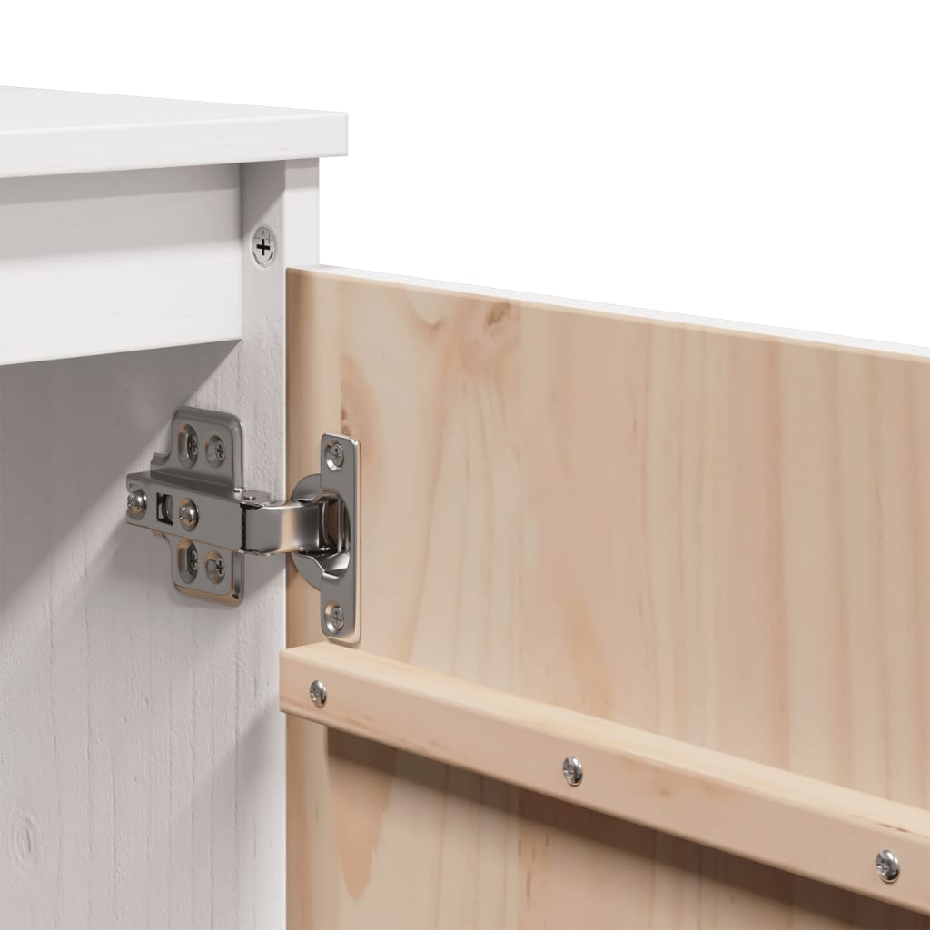 skab 60x36x65 cm massivt fyrretræ hvid