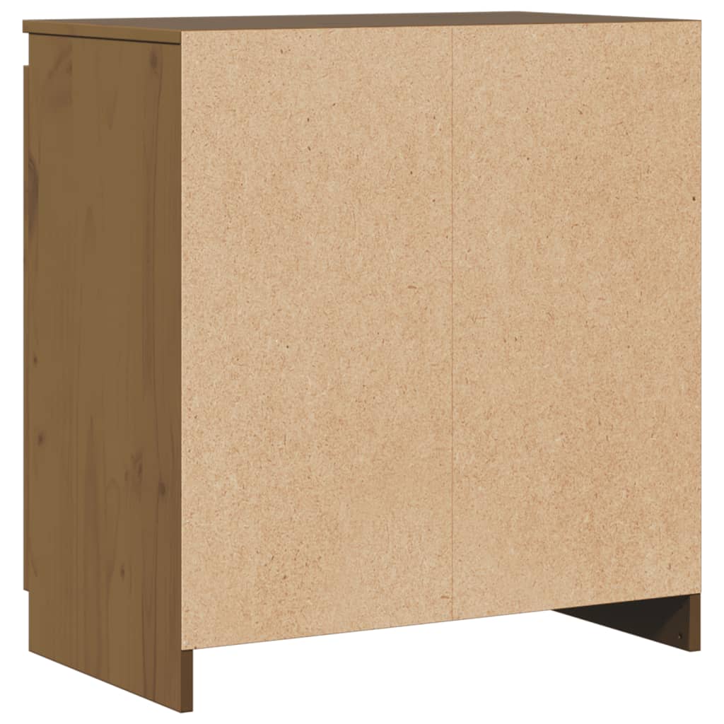 skab 60x36x65 cm massivt fyrretræ gyldenbrun