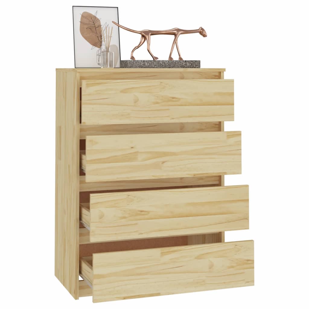 kommode 60x36x84 cm massivt fyrretræ