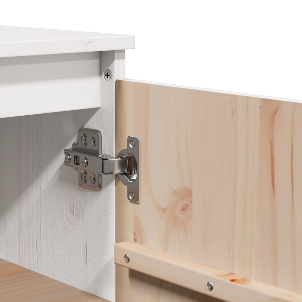 skænk 60x36x84 cm massivt fyrretræ hvid