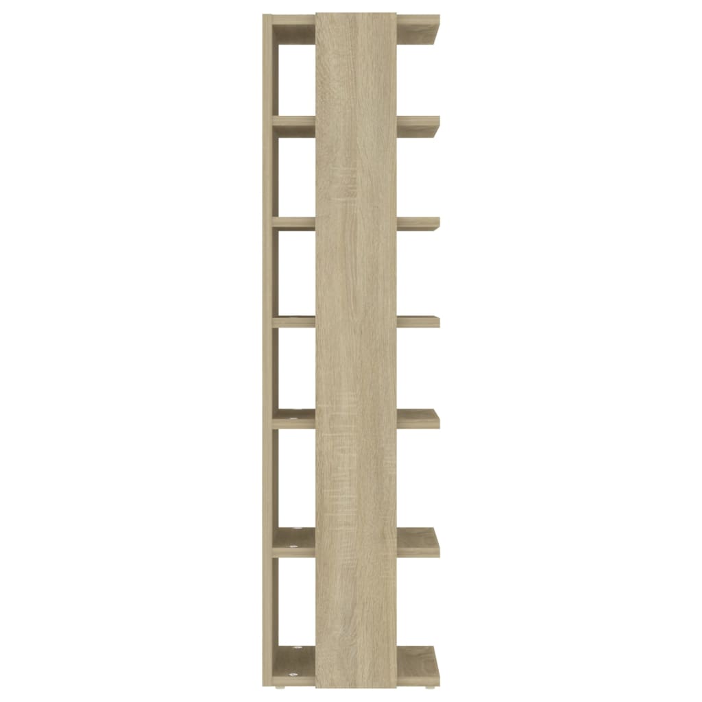 skoskab 27,5x27x102 cm konstrueret træ sonoma-eg