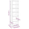skoskabe 2 stk. 27,5x27x102 cm sonoma-eg