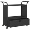 barvogn med skuffe 100x45x97 cm polyrattan sort