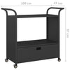 barvogn med skuffe 100x45x97 cm polyrattan sort
