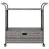 barvogn med skuffe 100x45x97 cm polyrattan grå