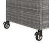 barvogn med skuffe 100x45x97 cm polyrattan grå