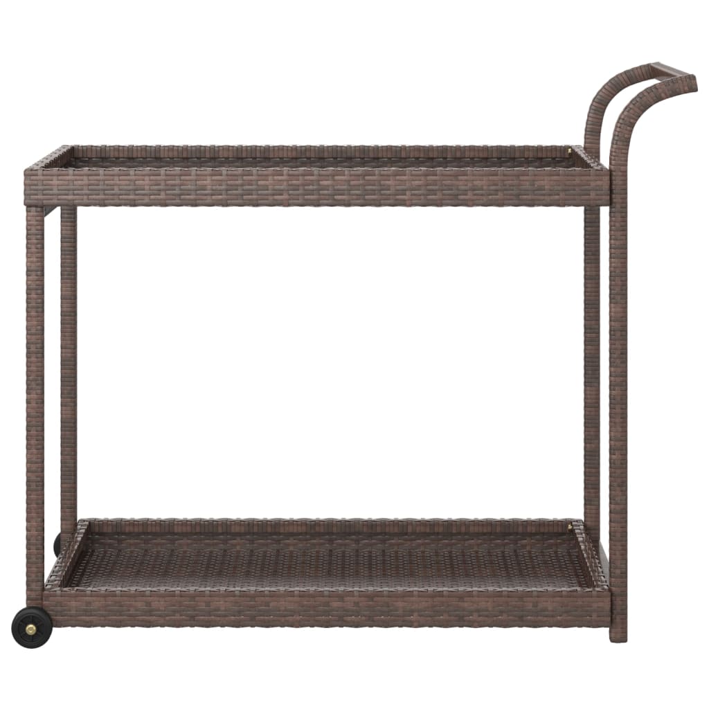 barvogn 100x45x83 cm polyrattan brun