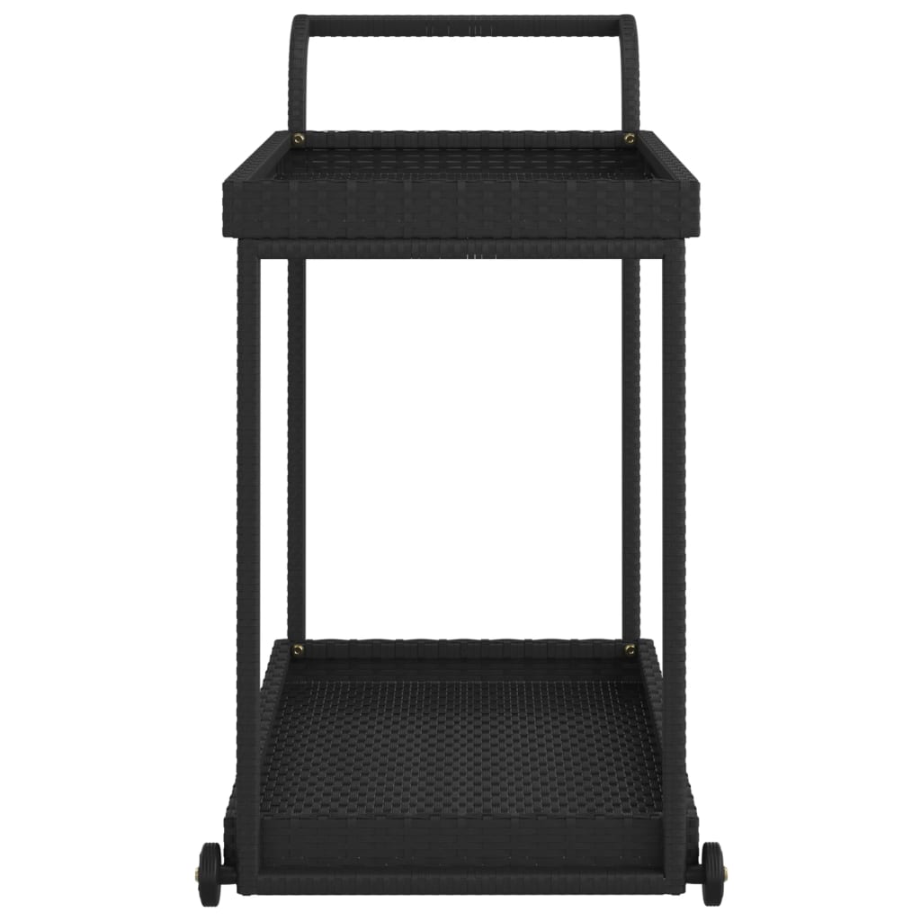 barvogn 100x45x83 cm polyrattan sort