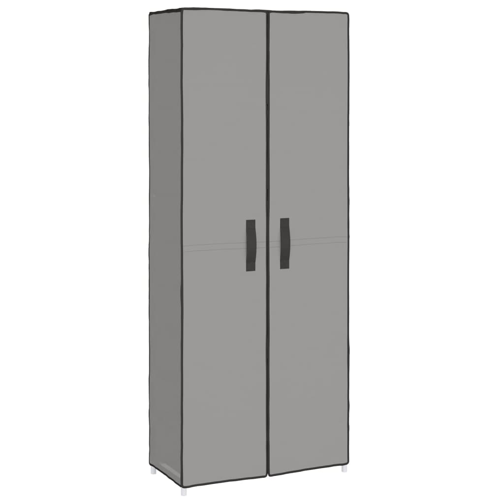 skoskab 60x30x166 stof grå