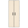 skoskab 60x30x166 stof cremefarvet