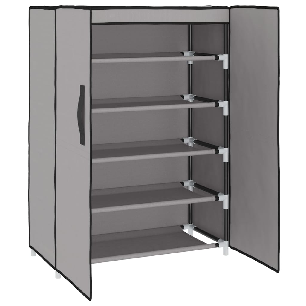 skoskab 60x28x90 stof grå