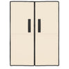 skoskab 60x28x90 stof cremefarvet
