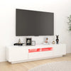 tv-skab med LED-lys 180x35x40 cm hvid