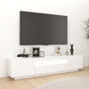 tv-skab med LED-lys 180x35x40 cm hvid