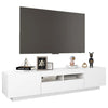tv-skab med LED-lys 180x35x40 cm hvid