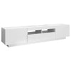 tv-skab med LED-lys 180x35x40 cm hvid