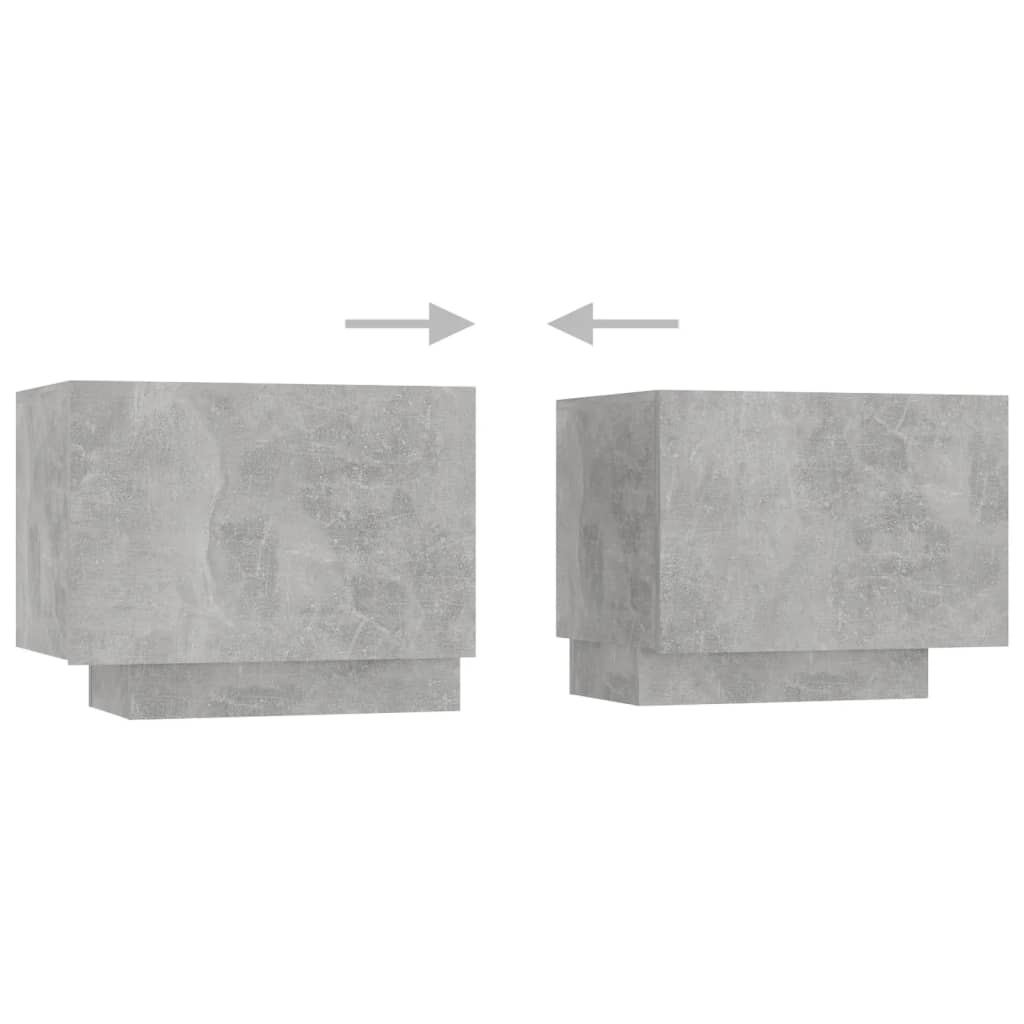 tv-skab med LED-lys 180x35x40 cm betongrå